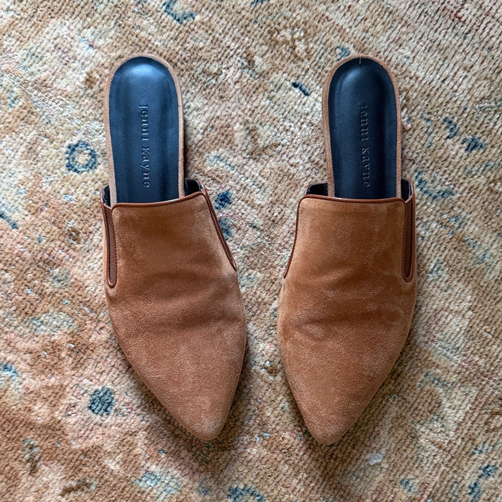 Jenni Kayne Brown Suede Mules